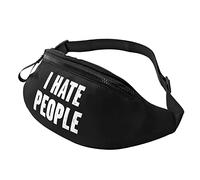 Marsupi Uomo I Hate People Leggero Tattico Marsupi Con Foro Per Auricolari Tattica Militare Borsello Per Jogging Palestra Fitness 14X35Cm