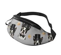 Marsupi Uomo Regolabile Waist Bag Classy Dogs Terrier Dog Gray Multiuso Marsupi Moto Per Jogging Palestra Ciclismo 14X35Cm