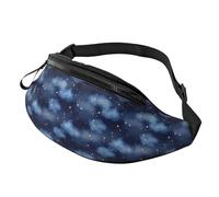 Marsupi Uomo Starry Sky Con Foro Per Auricolari Marsupi Portasoldi Resistente Tattica Militare Borsello Per Ciclismo All'Aperto Palestra 14X35Cm