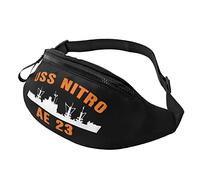 Marsupi Uomo Uss Nitro Ae 23 Moderno Marsupi Moto Casual Waist Bag Per Jogging Attività Palestra 14X35Cm