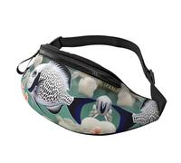 Marsupi Uomo White Tropical Fish Print Casual Marsupi A Tracolla Multifunzione Borsa Da Cintura Per Palestra Fitness Donna 14X35Cm