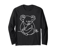 Marsupiale Minimalista della Linea Koala Art Wildlife Australia Maglia a Manica