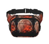 Marsupio 3D da basket, unisex, regolabile, quadrato, doppio strato, per attività all'aperto, viaggi, corsa, escursionismo, Nero , Taglia unica