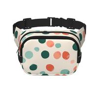 Marsupio a doppio strato a pois, colorato, per uomini e donne, marsupio regolabile per viaggi, escursionismo, corsa, ciclismo, festival
