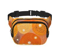 Marsupio a doppio strato con arte astratta, motivo geometrico, unisex, regolabile, per viaggi, escursionismo, corsa, ciclismo, festival