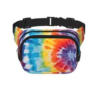 Marsupio a doppio strato con motivo vortice, stile bohémien, unisex, regolabile, per viaggi, escursionismo, corsa, ciclismo, festival