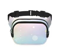 Marsupio a doppio strato con pois colorati, per uomini e donne, regolabile, per viaggi, escursionismo, corsa, ciclismo, festival