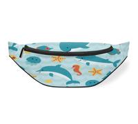 Marsupio a forma di creature marine, per donne, uomini, ragazze, ragazzi, bambini, carino, marsupio, marsupio, borsello da cintura, per viaggi, sport, corsa, Colore, M