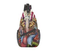 Marsupio a forma di cuore con polmoni, per uomo e donna, cintura regolabile, casual, per viaggi, sport, corsa, escursionismo, marsupio, Nero , Taglia unica