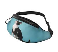 Marsupio a forma di gatto, grande marsupio alla moda per donne e uomini, tasche sicure con cerniera regolabile, per viaggi, feste, sport, corsa, escursionismo, uso quotidiano, 3D, Taglia unica