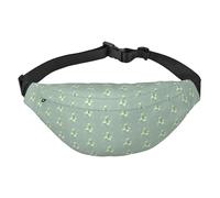 Marsupio a forma di gigli bianchi, leggero e impermeabile, adatto per viaggi e uso quotidiano, design alla moda, per uomini e donne.