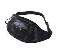 Marsupio a forma di ragno nero, grande marsupio alla moda per donne e uomini, tasche sicure con cerniera, regolabile, per viaggi, feste, sport, corsa, escursionismo, uso quotidiano, 3D, Taglia unica
