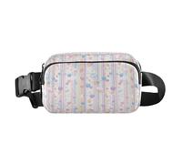 Marsupio a pois neri su sfondo rosa, impermeabile, con cinghia regolabile, per viaggi e vacanze, Carino Kawaii, 1 Size