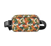 Marsupio a righe blu navy e acquerello oceano donne uomini adolescenti elegante marsupio per allenamento corsa escursionismo, Foresta Militare Camo Pattern, 1 Size