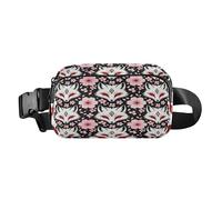 Marsupio a tracolla alla moda antifurto per imprenditrice Renard Japonais Anime Fleur Cerisier, borsa a tracolla per passaporto, con tracolla regolabile, multiuso, per allenamento, corsa