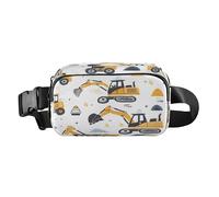 Marsupio a tracolla, alla moda, con cinghia regolabile, macchinari di scavo e poca erba, per allenamento, shopping, viaggi, escursionismo, Multi