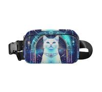 Marsupio a tracolla alla moda con gatti e tarocchi, per uomo e donna, mini marsupio con cinghia regolabile per viaggi, vacanze, corsa, Tarocchi gatto, 1 size