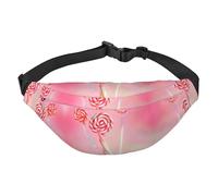 Marsupio a tracolla alla moda con lecca-lecca colorato, borsa da viaggio casual per ragazzi, adatta per sport, corsa, ciclismo, viaggi, pesca