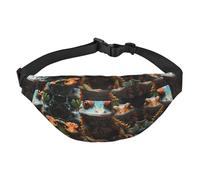 Marsupio a tracolla alla moda con lucertole colorate, borsa da viaggio casual per ragazzi, adatta per sport, corsa, ciclismo, viaggi, pesca