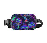 Marsupio a tracolla alla moda con personaggi dei mostri al neon per uomini e donne, multiuso