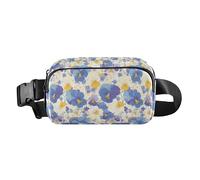 Marsupio a tracolla alla moda con piante di cactus occidentali, salvia, per ciclismo, escursionismo, palestra, Il Giardino Tricolore Viola Del Pensiero, 1 Size