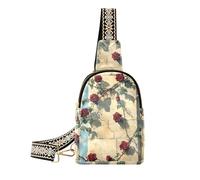 Marsupio a tracolla alla moda con rose salite da parete, antifurto, borsa a tracolla per escursioni, rose arrampicate da parete, 1 taglia, Roses Climbed Wall Art, 1 size