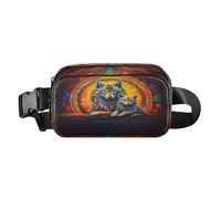 Marsupio a tracolla alla moda marsupio con cinghia regolabile 4143-wolf per allenamento, shopping, viaggi, escursionismo, Multi