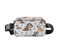 Marsupio a tracolla alla moda Marsupio con cinghia regolabile Cucciolo Cappello Blu Collare Stampa Stampa Motivo per Allenamento Shopping Viaggi Escursioni