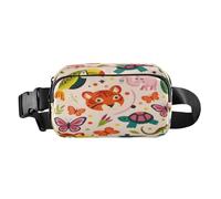 Marsupio a tracolla alla moda marsupio con cinghia regolabile Dream Animal Tigers Butterfly Tortoise per allenamento, shopping, viaggi, escursionismo