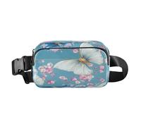Marsupio a tracolla alla moda marsupio con cinghia regolabile Dream Butterfly piccolo fiore per allenamento, shopping, viaggi, escursionismo
