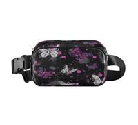 Marsupio a tracolla alla moda marsupio con cinghia regolabile Dream Butterfly Wind per allenamento, shopping, viaggi, escursionismo