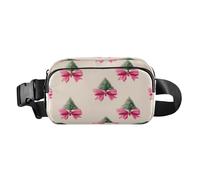 Marsupio a tracolla alla moda marsupio con cinghia regolabile Dream Christmas Tree Bow Pattern per allenamento, shopping, viaggi, escursionismo