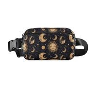 Marsupio a tracolla alla moda marsupio con cinghia regolabile Dream Golden Sun and Moon per allenamento, shopping, viaggi, escursionismo