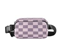 Marsupio a tracolla alla moda marsupio con cinghia regolabile Dream Light Deep Purple Grid per allenamento, shopping, viaggi, escursionismo