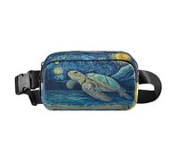 Marsupio a tracolla alla moda marsupio con cinghia regolabile Dream Sea Turtle Seashells Moon per allenamento, shopping, viaggi, escursionismo