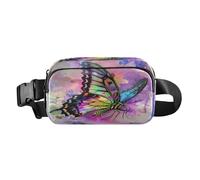 Marsupio a tracolla alla moda marsupio con cinghia regolabile Dream Three Beautiful Butterfly per allenamento, shopping, viaggi, escursionismo