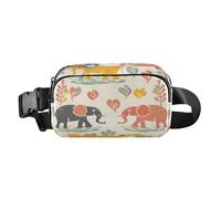 Marsupio a tracolla alla moda marsupio con cinghia regolabile elefanti giochi in famiglia per allenamento, shopping, viaggi, escursionismo, Multi