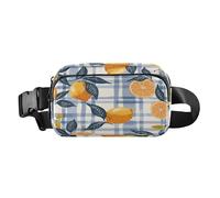 Marsupio a tracolla alla moda marsupio con cinghia regolabile limoni griglia blu per allenamento, shopping, viaggi, escursionismo, Multi