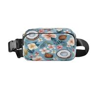 Marsupio a tracolla alla moda marsupio con cinghia regolabile Magic Coconut fiori tropicali per allenamento, shopping, viaggi, escursionismo, Multi