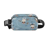 Marsupio a tracolla alla moda marsupio con cinghia regolabile pirati conigli per allenamento, shopping, viaggi, escursionismo, Multi
