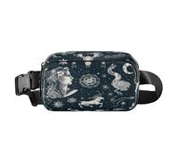 Marsupio a tracolla alla moda marsupio con cinghia regolabile segni zodiacali per allenamento, shopping, viaggi, escursionismo, Multi