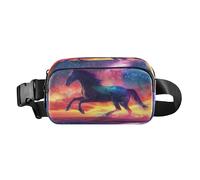 Marsupio a tracolla alla moda marsupio con cinghia regolabile Sky Galloping Horse Roars per allenamento, shopping, viaggi, escursionismo, Multi