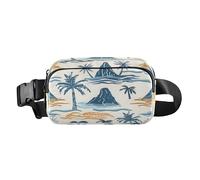 Marsupio a tracolla alla moda marsupio con cinghia regolabile Summer Paradise Island per allenamento, shopping, viaggi, escursionismo, Multi