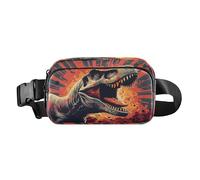 Marsupio a tracolla alla moda marsupio con cinghia regolabile T-rex stile vettoriale ritratto per allenamento, shopping, viaggi, escursionismo, Multi