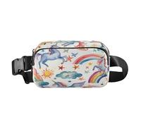 Marsupio a tracolla alla moda marsupio con cinghia regolabile unicorni magici per allenamento, shopping, viaggi, escursionismo, Multi