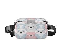 Marsupio a tracolla alla moda marsupio con cinturino regolabile carino orso grasso per allenamento, shopping, viaggi, escursionismo, Multi