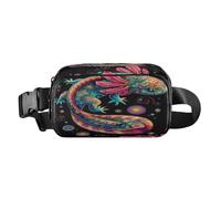 Marsupio a tracolla alla moda marsupio con cinturino regolabile Dream Axolotl Geometria per allenamento, shopping, viaggi, escursionismo