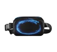 Marsupio a tracolla alla moda marsupio con cinturino regolabile Dream Blue Dragon Circle per allenamento, shopping, viaggi, escursionismo