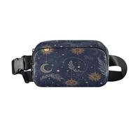 Marsupio a tracolla alla moda marsupio con cinturino regolabile Dream Golden Star Moon Leaves per allenamento, shopping, viaggi, escursionismo