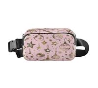 Marsupio a tracolla alla moda marsupio con cinturino regolabile Dream Pink Christmas Light per allenamento, shopping, viaggi, escursionismo